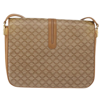 CELINE Macadam Canvas Shoulder Bag PVC Brown Gold Auth 156251 - 0