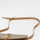 CELINE Macadam Canvas Shoulder Bag PVC Brown Gold Auth 156251-8