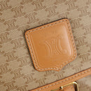 CELINE Macadam Canvas Backpack PVC Beige Gold Auth 156252V-18
