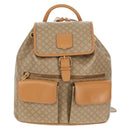 CELINE Macadam Canvas Backpack PVC Beige Gold Auth 156252V-2