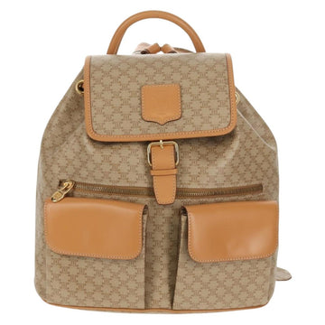 CELINE Macadam Canvas Backpack PVC Beige Gold Auth 156252V - 0