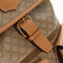 CELINE Macadam Canvas Backpack PVC Beige Gold Auth 156252V-23