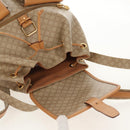 CELINE Macadam Canvas Backpack PVC Beige Gold Auth 156252V-24