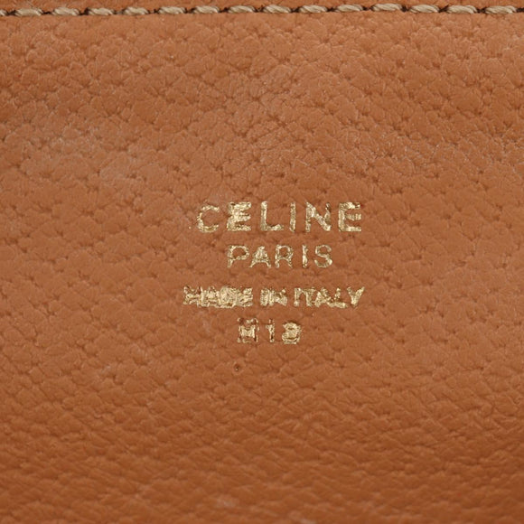 CELINE Macadam Canvas Backpack PVC Beige Gold Auth 156252V