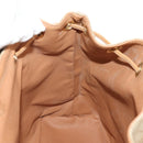 CELINE Macadam Canvas Backpack PVC Beige Gold Auth 156252V-28