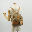 CELINE Macadam Canvas Backpack PVC Beige Gold Auth 156252V-30