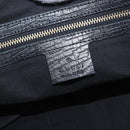 GUCCI GG Canvas Web Sherry Line Tote Bag Black Silver 137396 Auth 156253-15