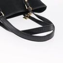 GUCCI GG Canvas Web Sherry Line Tote Bag Black Silver 137396 Auth 156253-7