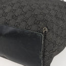 GUCCI GG Canvas Tote Bag Black Silver 31243 Auth 156254-10