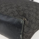 GUCCI GG Canvas Tote Bag Black Silver 31243 Auth 156254-12