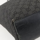 GUCCI GG Canvas Tote Bag Black Silver 31243 Auth 156254-13