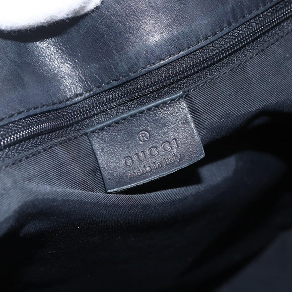 GUCCI GG Canvas Tote Bag Black Silver 31243 Auth 156254