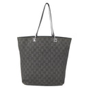 GUCCI GG Canvas Tote Bag Black Silver 31243 Auth 156254-2