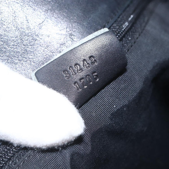 GUCCI GG Canvas Tote Bag Black Silver 31243 Auth 156254