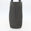 GUCCI GG Canvas Tote Bag Black Silver 31243 Auth 156254-5