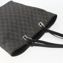 GUCCI GG Canvas Tote Bag Black Silver 31243 Auth 156254-6