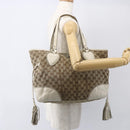 GUCCI GG Canvas Tote Bag Beige Gold 211954 Auth 156255-21