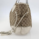 GUCCI GG Canvas Tote Bag Beige Gold 211954 Auth 156255-4