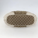 GUCCI GG Canvas Tote Bag Beige Gold 211954 Auth 156255-5