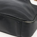 GUCCI Bamboo Hand Bag Leather 2way Black Gold 001 1633 Auth 156256-12