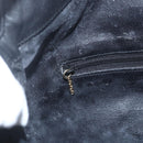 GUCCI Bamboo Hand Bag Leather 2way Black Gold 001 1633 Auth 156256-17