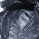 GUCCI Bamboo Hand Bag Leather 2way Black Gold 001 1633 Auth 156256-18