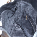 GUCCI Bamboo Hand Bag Leather 2way Black Gold 001 1633 Auth 156256-20