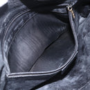 GUCCI Bamboo Hand Bag Leather 2way Black Gold 001 1633 Auth 156256-21