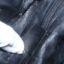 GUCCI Bamboo Hand Bag Leather 2way Black Gold 001 1633 Auth 156256-22