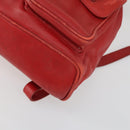 GUCCI Bamboo Backpack Leather Red Gold 003 2058 0016 Auth 156257-10