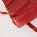 GUCCI Bamboo Backpack Leather Red Gold 003 2058 0016 Auth 156257-15
