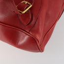 GUCCI Bamboo Backpack Leather Red Gold 003 2058 0016 Auth 156257-16