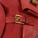 GUCCI Bamboo Backpack Leather Red Gold 003 2058 0016 Auth 156257-18