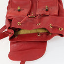 GUCCI Bamboo Backpack Leather Red Gold 003 2058 0016 Auth 156257-20