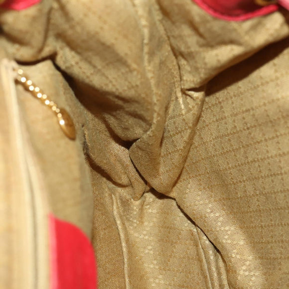 GUCCI Bamboo Backpack Leather Red Gold 003 2058 0016 Auth 156257