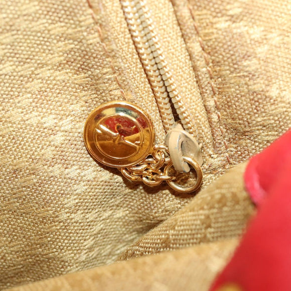 GUCCI Bamboo Backpack Leather Red Gold 003 2058 0016 Auth 156257
