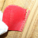 GUCCI Bamboo Backpack Leather Red Gold 003 2058 0016 Auth 156257-25