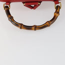 GUCCI Bamboo Backpack Leather Red Gold 003 2058 0016 Auth 156257-7