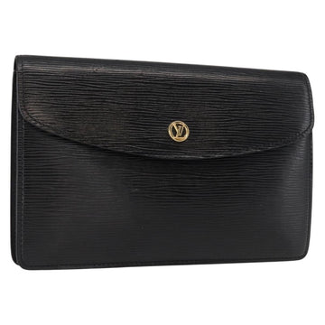 LOUIS VUITTON Epi Montaigne 23 Clutch Bag Black M52662 LV Auth 156258