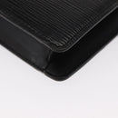 LOUIS VUITTON Epi Montaigne 23 Clutch Bag Black M52662 LV Auth 156258-14