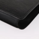 LOUIS VUITTON Epi Montaigne 23 Clutch Bag Black M52662 LV Auth 156258-16