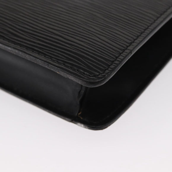 LOUIS VUITTON Epi Montaigne 23 Clutch Bag Black M52662 LV Auth 156258