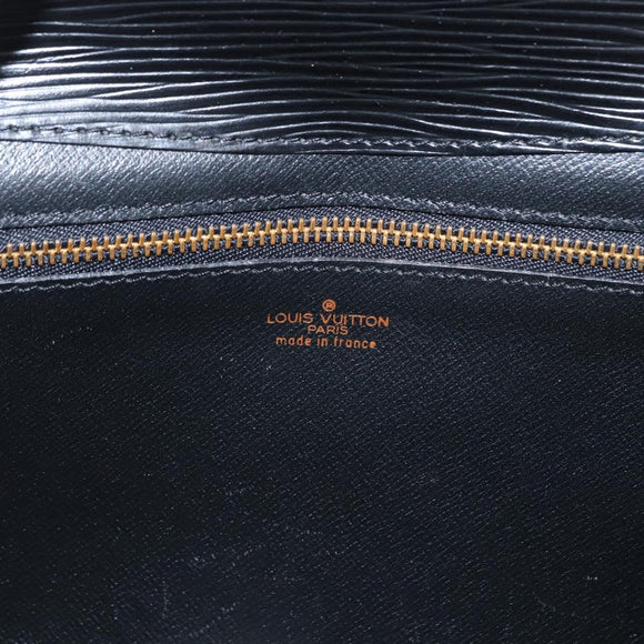 LOUIS VUITTON Epi Montaigne 23 Clutch Bag Black M52662 LV Auth 156258