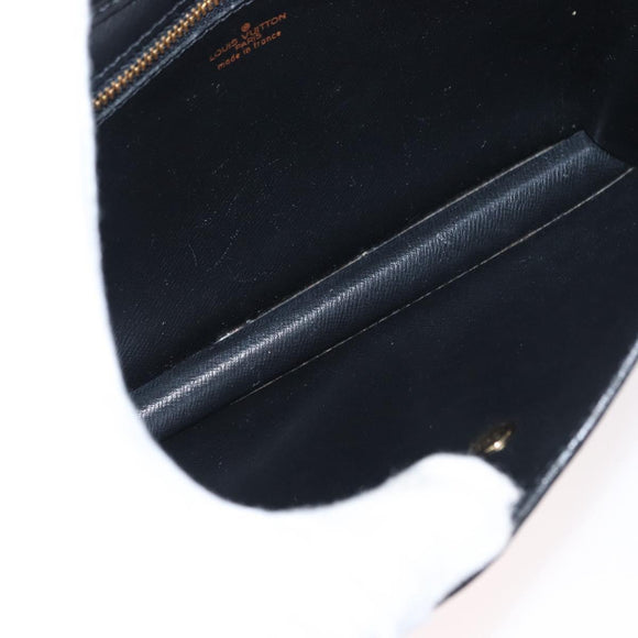 LOUIS VUITTON Epi Montaigne 23 Clutch Bag Black M52662 LV Auth 156258