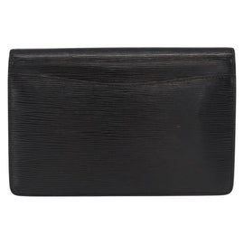 LOUIS VUITTON Epi Montaigne 23 Clutch Bag Black M52662 LV Auth 156258 - 0