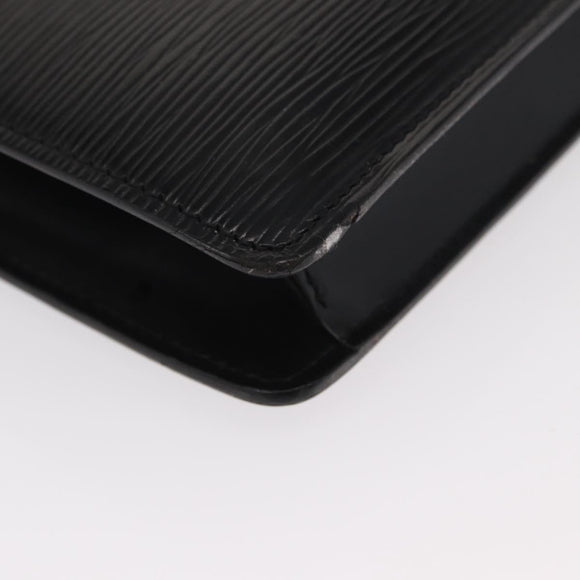 LOUIS VUITTON Epi Montaigne 23 Clutch Bag Black M52662 LV Auth 156258