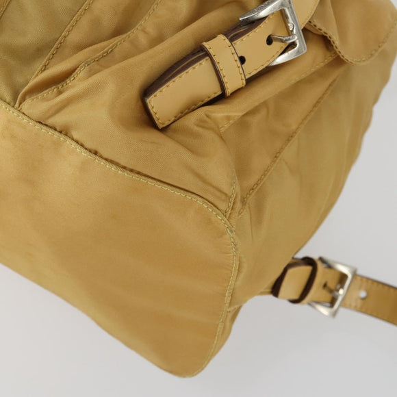 PRADA Backpack Nylon Brown Silver Auth 156266