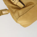 PRADA Backpack Nylon Brown Silver Auth 156266-16
