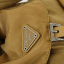 PRADA Backpack Nylon Brown Silver Auth 156266-19