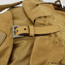 PRADA Backpack Nylon Brown Silver Auth 156266-20